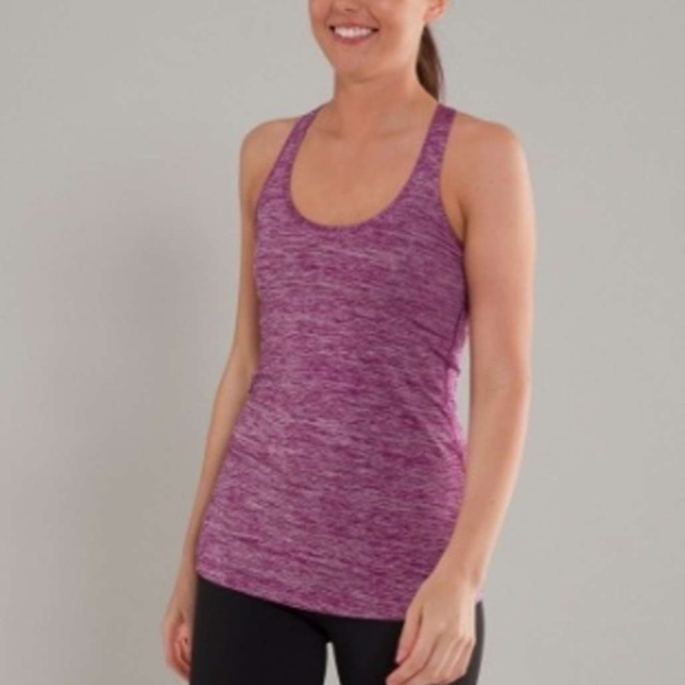 Lululemon athletica purple heathered racerback Top